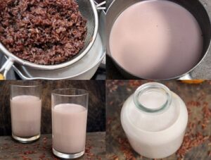 Cách làm sữa gạo lứt mè đen lợi sữa